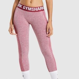 Gymshark Flex Low Rise Leggings Seamless Pink Marl Light Grey Casual Size XS